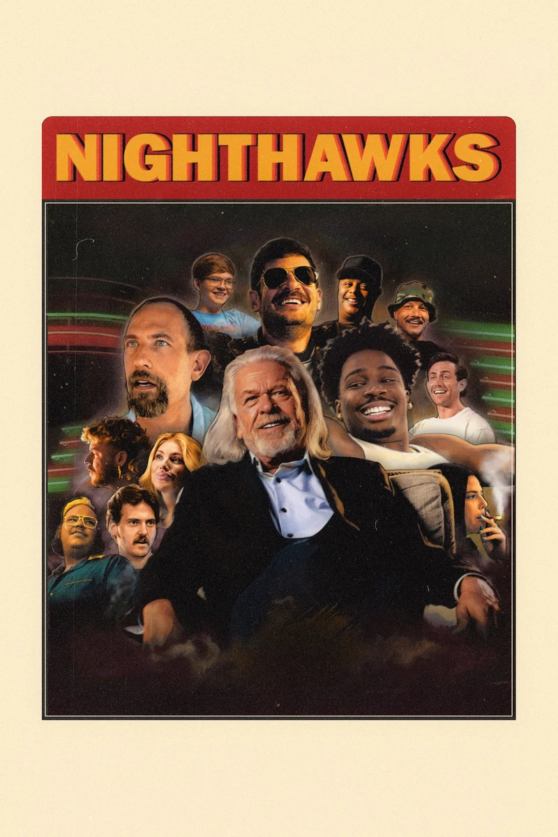 Official Nighthawks film poster featuring the Austin comedy cast